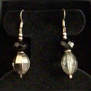 NEW! Drop Dangle Black and Smoked  Acrylic Earrings